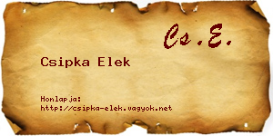 Csipka Elek névjegykártya